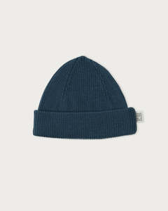 Bibs Beanies Mittens Booties Copy 1: Merino Ribbed Beanie - Denim