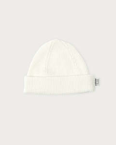 Merino Ribbed Beanie - Cream