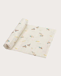 Accessories: Muslin Swaddle Wrap - Kookaburra