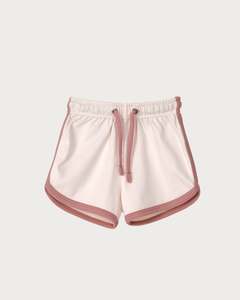 Sibling Contrast Trim Shorts: Contrast Trim Shorts - Petal