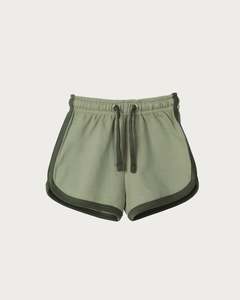 Sibling Contrast Trim Shorts: Contrast Trim Shorts - Sage