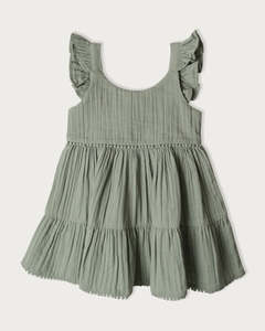 Muslin Mia Dress - Matcha