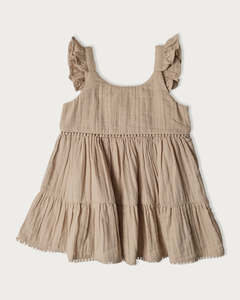 Organic Muslin Clothing: Muslin Mia Dress - Oat