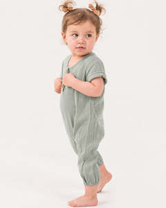 Muslin Frankie Romper - Matcha