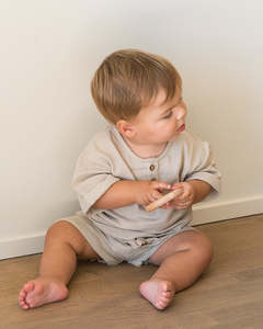 Muslin Frankie Grandpa Shirt - Oat