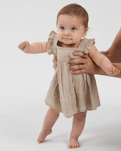Muslin Charlotte Dress Sleeveless - Oat