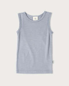 Tops: Merino Singlet - Periwinkle