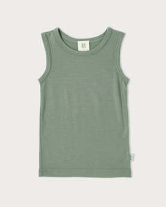 Tops: Merino Singlet - Sage