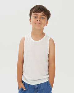 Tops: Merino Singlet - Cream