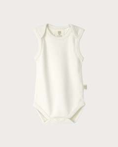 Cotton Singlet Bodysuit - Cream