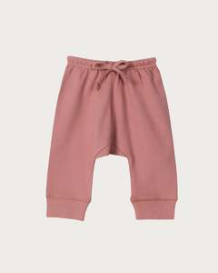 Toddler 1 2y: Cotton Drop Crotch Pants - Rose