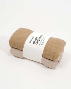 Muslin Burp Cloth Set (2 pack) - Marigold