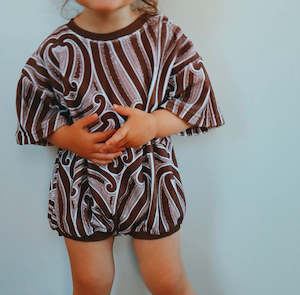 Oversized Chocolate Tshirt Romper