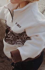 Winter Autumn: Sherpa Quarter Zip - Cream