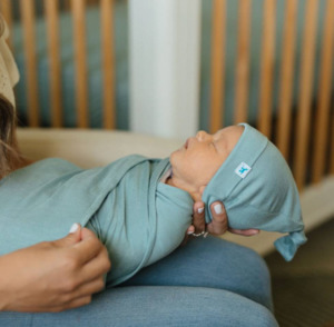 Products: Little Unicorn Stretch Knit Hat & Swaddle Set - Baby Bliss
