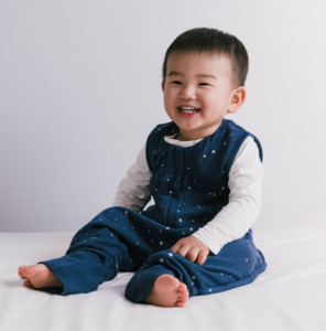 Products: Woolbabe 3-Seasons Merino/Organic Cotton Sleeping Suits - Baby Bliss