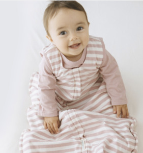 Woolbabe 3-Seasons Merino/Organic Cotton Front Zip Sleeping Bag - Baby Bliss