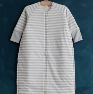 Woolbabe Merino/Organic Cotton Duvet Front Zip Sleeping Bag with Sleeves - Baby Bliss