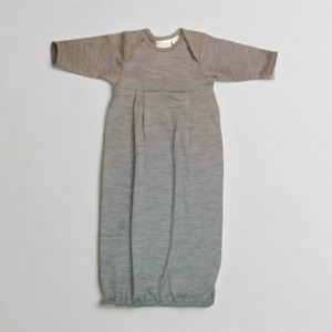 Merino Nightgowns: Merino Baby Nightgown - Jersey Grey