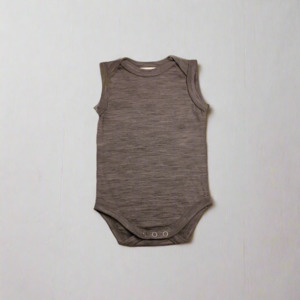 Merino Singlet Bodysuit - Jersey Grey