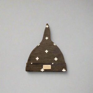 Merino Beanie - Grey Cross