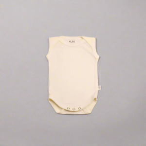 Merino Bodysuit: Merino Singlet Bodysuit - Cream