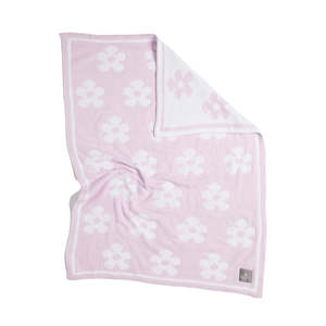 Living Textiles Purple Flower - Chenille Blanket