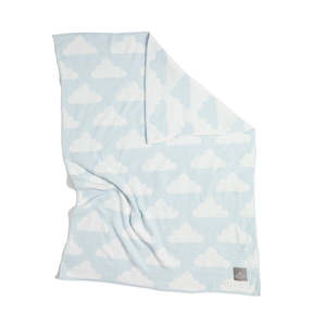 Living Textiles Blue Clouds - Chenille Blanket