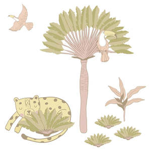 Linen Accessories: Lolli Living Tropical Mia Wall Decal Set