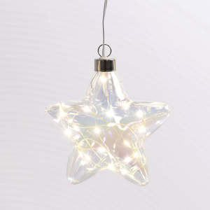 Stellar Haus Pearl Tint Star Hanging Glass
