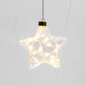 Night Lights: Stellar Haus Clear Star Hanging Glass