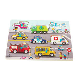 B.Toys Wooden Puzzle - Transportation Vehicle