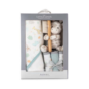 Bath Toys: Little Linen Bath Gift Set Savanna Giraffe