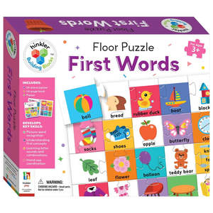 Books And Puzzles: Hinkler Gift Building Blocks Floor Puzzle First Words