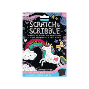 Ooly Mini Scratch & Scribble Art Kit - Funtastic Friends