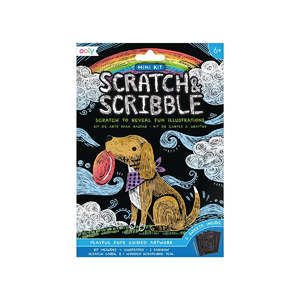 Ooly Mini Scratch & Scribble Art Kit - Playful Pups