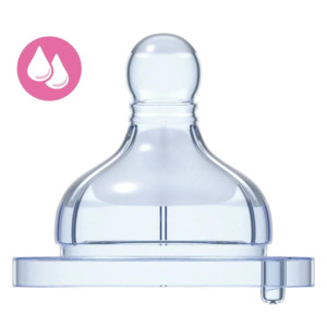 Teats: Chicco Well-Being Teat 2m+ Medium Flow - 2 Pack