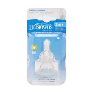 Teats: Dr Browns Narrow Neck Teat Level 2 - 2 Pack