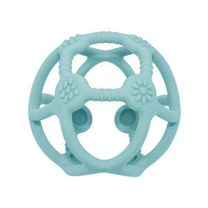 Soothers And Teethers: Playground Silicon Teether Balls Light Blue