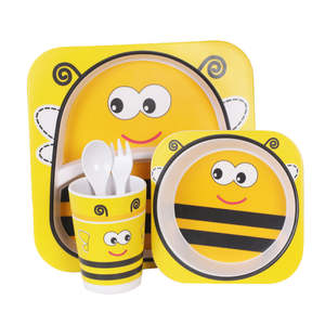 Bowls And Plates: ORIGIN Bamboo Four Piece Dinner Set