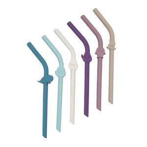 Utensils: Melii Silicone Animal Straws with Cleaning Brush