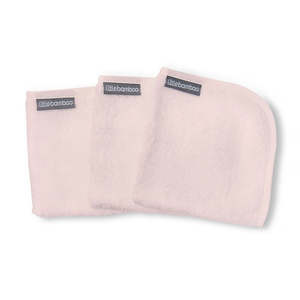 Little Bamboo Towelling Washer 3 Pack - Dusty Pink