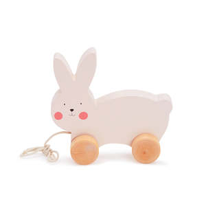 Bubble Wooden Rabbit Pull Along