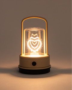 Pink Heart Lantern USB Recharge