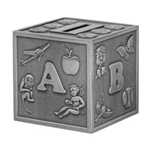Toys And Gifts: Landmark Pewter Plate ABC Money Box