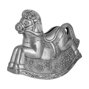 Toys And Gifts: Landmark Pewter Plate Rocking Horse Money Box