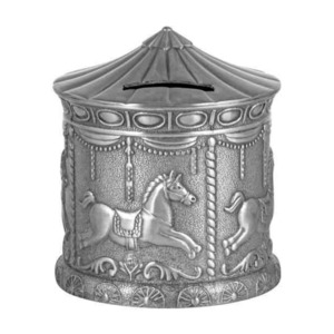 Landmark Pewter Plate Carousel Money Box