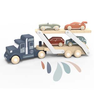 Wooden Toys: Speedy Monkey Car Transporter