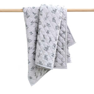 Burrow and Be Baby Cot Quilt/Play Mat-Grey Burrowers