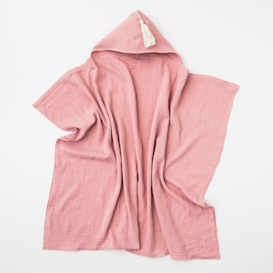 Recommended Seguno: Organic Muslin Hooded Towel - Shell Pink